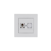 Розетка компьютерная CAT 5+гнездо Karea RIZZ бел. Makel 88001035