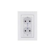 Розетка 2-я Karea RIZZ с заземл. бел. Makel 88001082