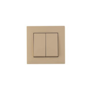 Выключатель 2-клав. Karea RIZZ крем Makel 88010003