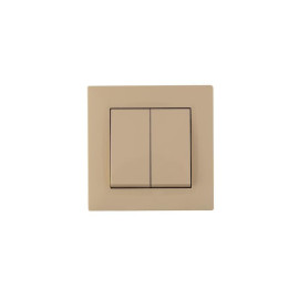 Выключатель 2-клав. Karea RIZZ крем Makel 88010003