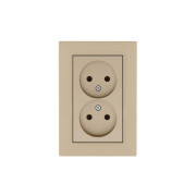 Розетка 2-я Karea RIZZ без заземл. крем Makel 88010017