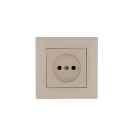 Розетка 1-м Karea RIZZ без заземл. крем Makel 88010022