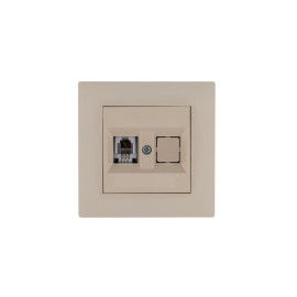 Розетка компьютерная CAT 5+гнездо Karea RIZZ крем Makel 88010035