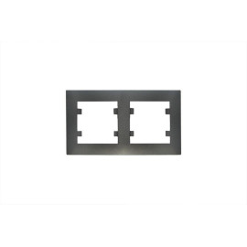 Рамка 2-м Karea RIZZ STAR дым. металлик Makel 88050702