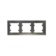 Рамка 3-м Karea RIZZ STAR дым. металлик Makel 88050703