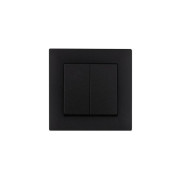 Выключатель 2-клав. Karea RIZZ STAR чер. Makel 88054003
