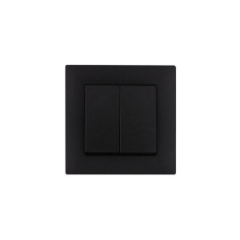 Выключатель 2-клав. Karea RIZZ STAR чер. Makel 88054003