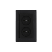 Розетка 2-я Karea RIZZ STAR без заземл. чер. Makel 88054017