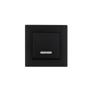 Выключатель 1-клав. с подсветкой Karea RIZZ STAR чер. Makel 88054021