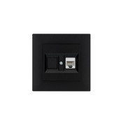 Розетка компьютерная CAT 5+гнездо Karea RIZZ STAR чер. Makel 88054035