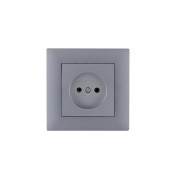 Розетка 1-м Kare RIZZ STAR без заземл. сер. Makel 88065022