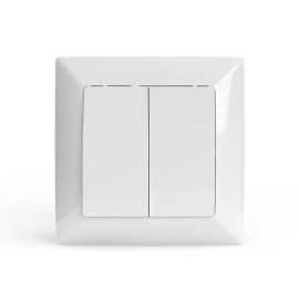 Выключатель 2-кл. СП AVA 10А IP20 в сборе бел. TOKOV ELECTRIC TKL-AV-V2F-C01