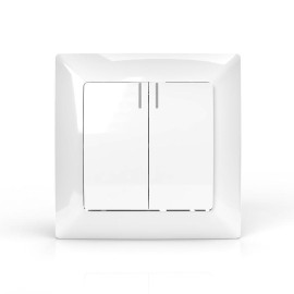 Выключатель 2-кл. СП AVA 10А IP20 с индикатором в сборе бел. TOKOV ELECTRIC TKL-AV-V2IF-C01