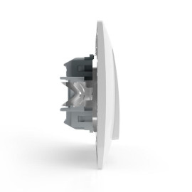 Переключатель проходной 2-кл. СП AVA 10А IP20 в сборе бел. TOKOV ELECTRIC TKL-AV-P2F-C01