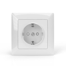 Розетка 1-м СП AVA 16А IP20 с заземл. защ. шторки в сборе бел. TOKOV ELECTRIC TKL-AV-R1FZSF-C01