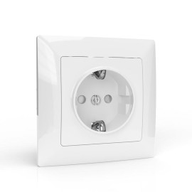 Розетка 1-м СП AVA 16А IP20 с заземл. защ. шторки в сборе бел. TOKOV ELECTRIC TKL-AV-R1FZSF-C01