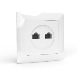 Розетка компьютерная 2-м СП AVA в сборе бел. TOKOV ELECTRIC TKL-AV-RC2-C01