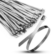 Хомут кабельный 7.9х400 сталь ANSI 316 TOKOV ELECTRIC TKE-HM316-7.9-400-N/100