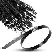 Хомут кабельный 7.9х500 сталь ANSI 304 с покрытием TOKOV ELECTRIC TKE-HM304-7.9-500-C/100