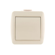 Выключатель 1-кл. ОП Nata 10А IP20 крем. LEZARD 710-0300-100