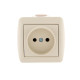 Розетка 1-м ОП Nata 16А IP20 без заземл. керамика крем. LEZARD 710-0300-121