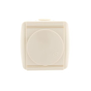 Розетка 1-м ОП Nata 16А IP20 с заземл. с защ. крышкой керамика крем. LEZARD 710-0300-123