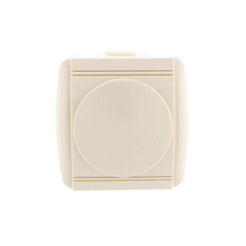 Розетка 1-м ОП Nata 16А IP20 с заземл. с защ. крышкой керамика крем. LEZARD 710-0300-123