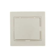 Розетка 1-м СП Mira 16А IP20 с заземл. с защ. крышкой со вставкой керамика крем. LEZARD 701-0303-123