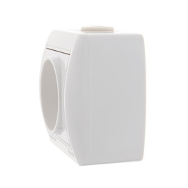 Розетка 1-м ОП Nata 16А IP20 без заземл. керамика бел. LEZARD 710-0200-121