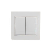 Выключатель 2-кл. СП Mira 10А IP20 с бел.вставкой бел. LEZARD 701-0202-101