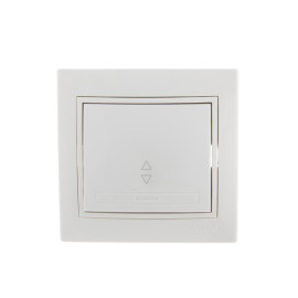 Переключатель проходной 1-кл. СП Mira 10А IP20 с бел.вставкой бел. LEZARD 701-0202-105