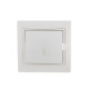 Переключатель проходной 1-кл. СП Mira 10А IP20 с бел.вставкой бел. LEZARD 701-0202-105