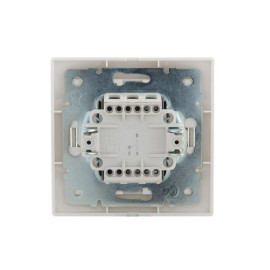 Переключатель проходной 1-кл. СП Mira 10А IP20 с бел.вставкой бел. LEZARD 701-0202-105