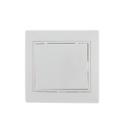 Розетка 1-м СП Mira 16А IP20 с заземл. с защ. крышкой с бел. вставкой керамика бел. LEZARD 701-0202-123