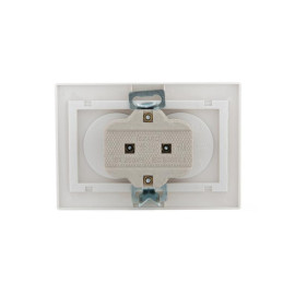 Розетка 2-м СП Mira 16А IP20 без заземл. с бел. вставкой керамика бел. LEZARD 701-0202-128