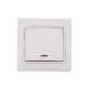 Выключатель 1-кл. СП Mira 10А IP20 с подсветкой со вставкой крем. LEZARD 701-0303-111