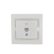 Розетка телефонная 1-м СП Mira RJ11 бел./бел. LEZARD 701-0202-137