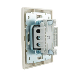 Переключатель проходной 1-кл. СП Mira 10А IP20 со вставкой крем. LEZARD 701-0303-105