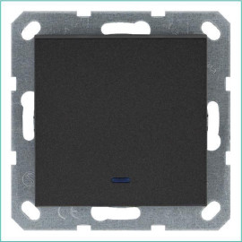 Выключатель 1-кл. 10А IP20 с подсветкой механизм антрацит Jasmart G3011NB