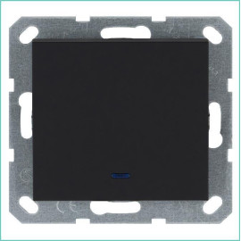 Выключатель 1-кл. 10А IP20 с подсветкой механизм черн. матовый soft touch Jasmart G3011NPB