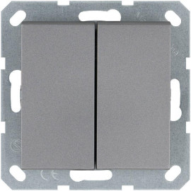 Выключатель 2-кл. 10А IP20 механизм алюм. Jasmart G3023S