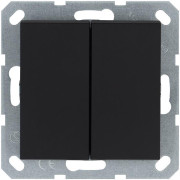 Выключатель 2-кл. 10А IP20 механизм черн. матовый soft touch Jasmart G3023PB