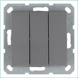 Выключатель 3-кл. 10А IP20 механизм алюм. Jasmart G3031S