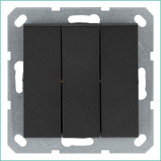 Выключатель 3-кл. 10А IP20 механизм антрацит Jasmart G3031B