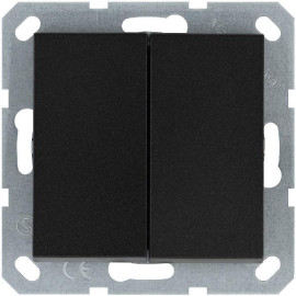 Кнопка 2-кл. 10А IP20 с переключающим контактом механизм антрацит Jasmart G3020B