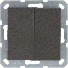 Кнопка 2-кл. 10А IP20 с переключающим контактом механизм мокко Jasmart G3020Z