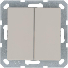 Кнопка 2-кл. 10А IP20 с переключающим контактом механизм тауп Jasmart G3020T