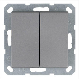 Переключатель перекрестный 2-кл. 10А IP20 механизм алюм. Jasmart G3014S