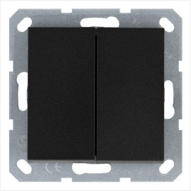Переключатель перекрестный 2-кл. 10А IP20 механизм антрацит Jasmart G3014B
