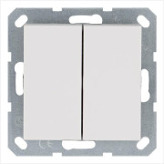 Переключатель перекрестный 2-кл. 10А IP20 механизм бел. глянцевый Jasmart G3014W